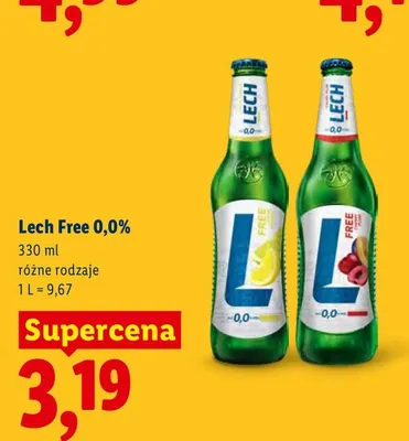 Piwo bezalkoholowe Lech Free Pomelo i grejpfrut promocja w Lidl