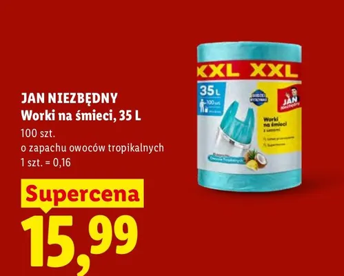 Worki na śmieci Jan Niezbędny 35 l promocja w Lidl