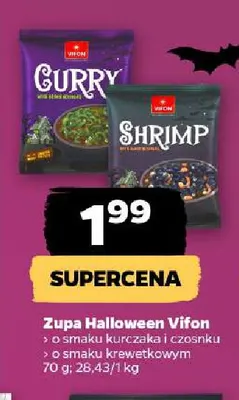 Zupa Halloween o smaku krewetkowym Vifon promocja w Netto