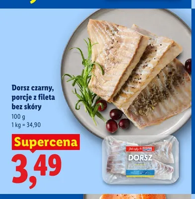 Dorsz czarny porcje z fileta bez skóry Abramczyk promocja w Lidl