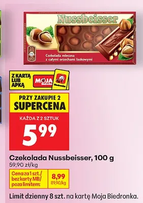 Czekolada Nussbeisser promocja w Biedronka