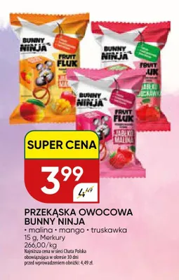 Przekąska owocowa malina Bunny Ninja promocja w Chata Polska