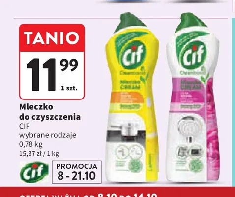 Mleczko do czyszczenia Cif promocja w Intermarche