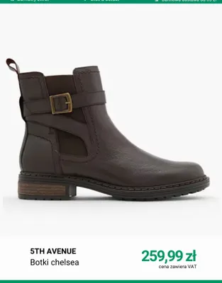 Botki chelsea 5th Avenue promocja w Deichmann