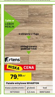 Panele winylowe Wharton Artens promocja w Leroy Merlin