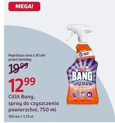 Cillit Bang spray do czyszczenia powierzchni promocja w Rossmann