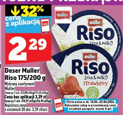 Deser Muller Rice promocja w TOPAZ