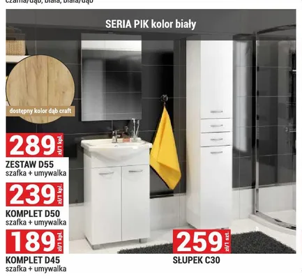 Słupek C30 Seria Pik kolor dąb craft promocja w Merkury Market