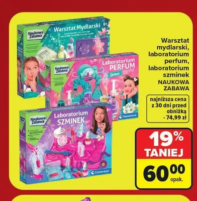 Zestaw naukowy Warsztat mydlarski Clementoni Naukowa Zabawa promocja w Carrefour
