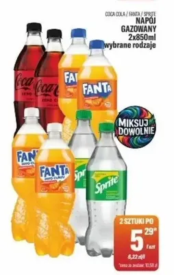 Napój gazowany Fanta 2-pak 850ml promocja w Tomi Markt