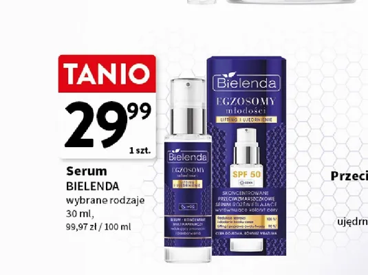Serum rozświetlające SPF 50 Bielenda Egzosomy Młodości promocja w Intermarche