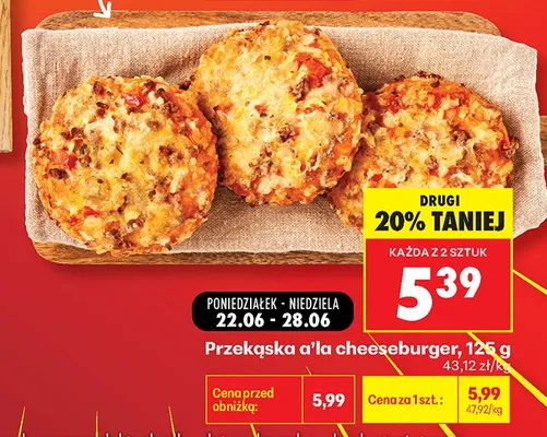 Przekąska a'la cheeseburger promocja w Biedronka