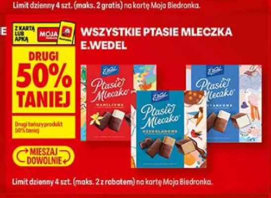 Ptasie Mleczka E.Wedel promocja w Biedronka