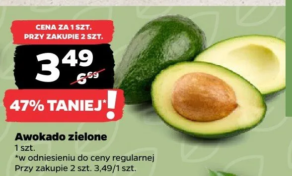 Awokado zielone promocja w Netto