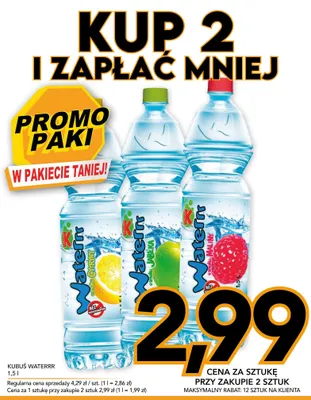 Napój Kubuś Waterrr o smaku maliny promocja w Kupiec