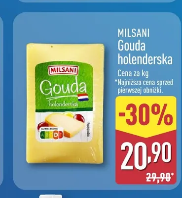 Ser Gouda holenderska Milsani promocja w Aldi