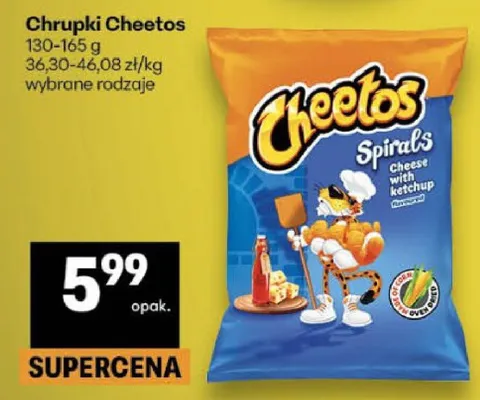 Chrupki Cheetos wybrane rodzaje promocja w Delikatesy Centrum