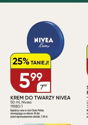 Krem do twarzy Nivea promocja w Chata Polska