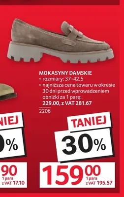 Mokasyny damskie promocja w Selgros