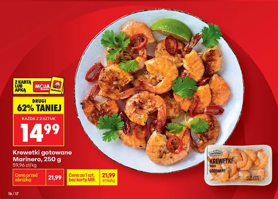 Krewetki białe gotowane promocja w Biedronka