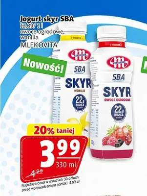 Jogurt skyr SBA wanilia Mlekovita promocja w Prim Market