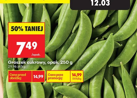 Groszek cukrowy promocja w Biedronka