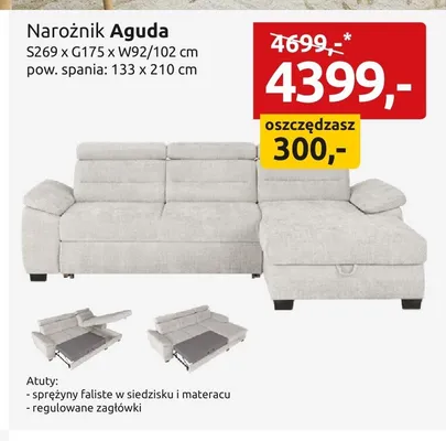 Narożnik Aguda promocja w Black Red White