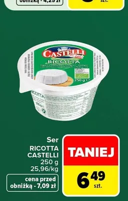 Ser Ricotta Castelli promocja w Carrefour Market