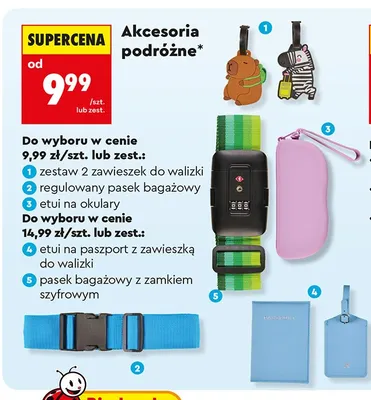 Pasek bagażowy z zamkiem szyfrowym promocja w Biedronka