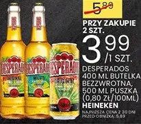 Piwo desperados 400 ml butelka bezwrotna (0.80zł/100ml) promocja w Wafelek