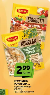 Fix Winiary Pomysł na spaghetti po bolońsku promocja w ABC