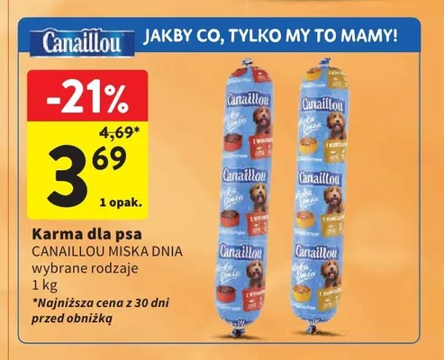 Karma dla psa Canaillou Miska Dnia promocja w Intermarche