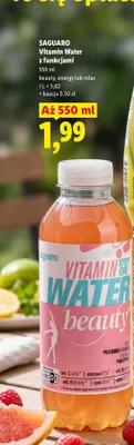 Napój Saguaro Vitamin Water relax promocja w Lidl
