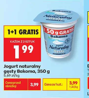 Jogurt naturalny grecki Temar promocja w Biedronka