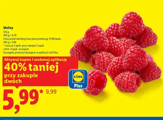 Maliny Lidl promocja w Lidl