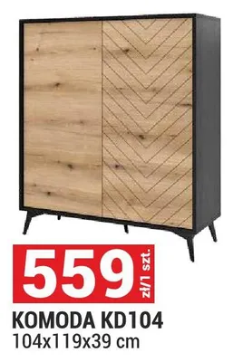 Komoda KD104 System Diamond kolor evoke/czarny 104x119x39cm promocja w Merkury Market