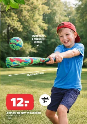 Zestaw do gry w baseball promocja w Netto