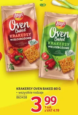 Krakersy Lay's Oven Baked wieloziołowe 80 g wszystkie rodzaje promocja w Selgros