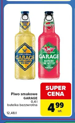 Piwo smakowe Garage Raspberry Lime Mystery promocja w Carrefour Market