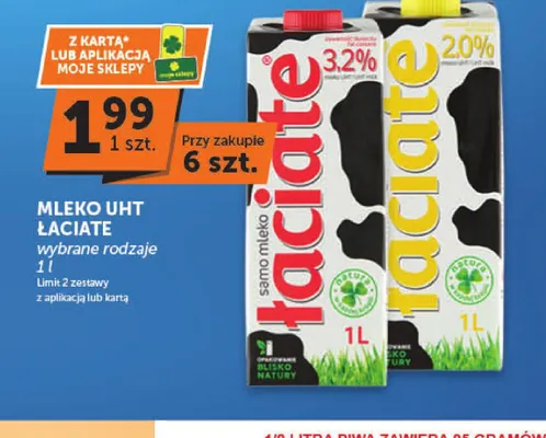 Mleko UHT Łaciate 2,0% promocja w ABC