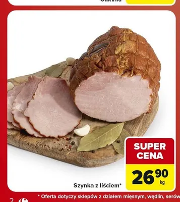 Szynka z liściem promocja w Carrefour Market