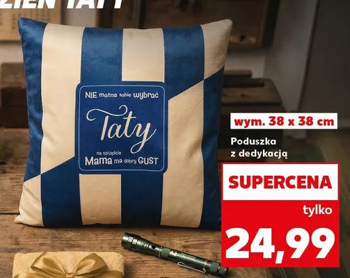 Poduszka z dedykacją 38x38 cm promocja w Kaufland