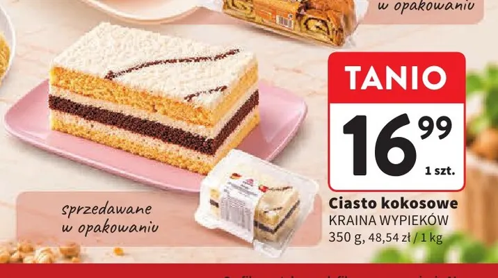 Ciasto kokosowe Kraina Wypieków promocja w Intermarche