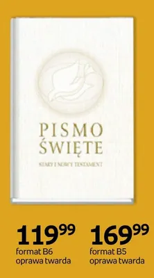 Pismo Święte Stary i Nowy Testament format B5 oprawa twarda promocja w Empik