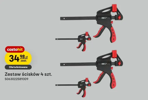 Zestaw ścisków 4 szt. Forge Steel promocja w Castorama