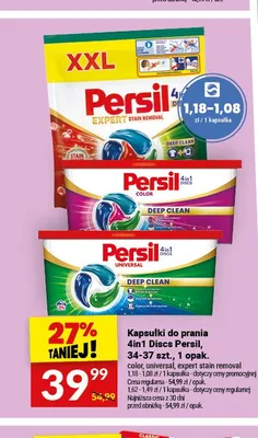Kapsułki do prania 4in1 Discs Persil universal promocja w Twój Market