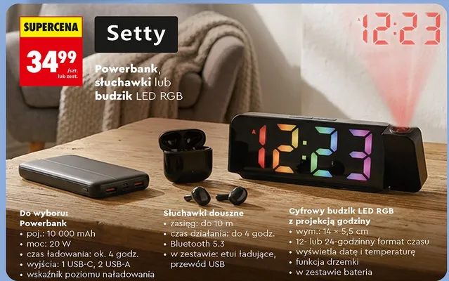 Powerbank Setty promocja w Biedronka