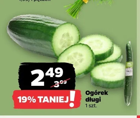 Ogórek długi promocja w Netto