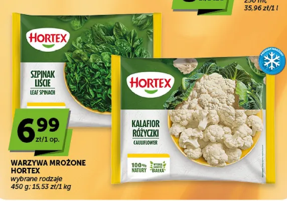 Warzywa mrożone Hortex szpinak liście promocja w ABC