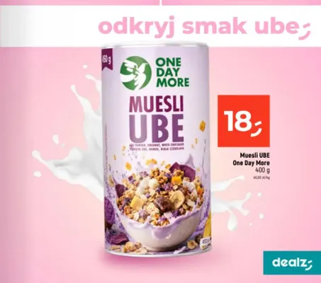 Muesli UBE One Day More promocja w Dealz